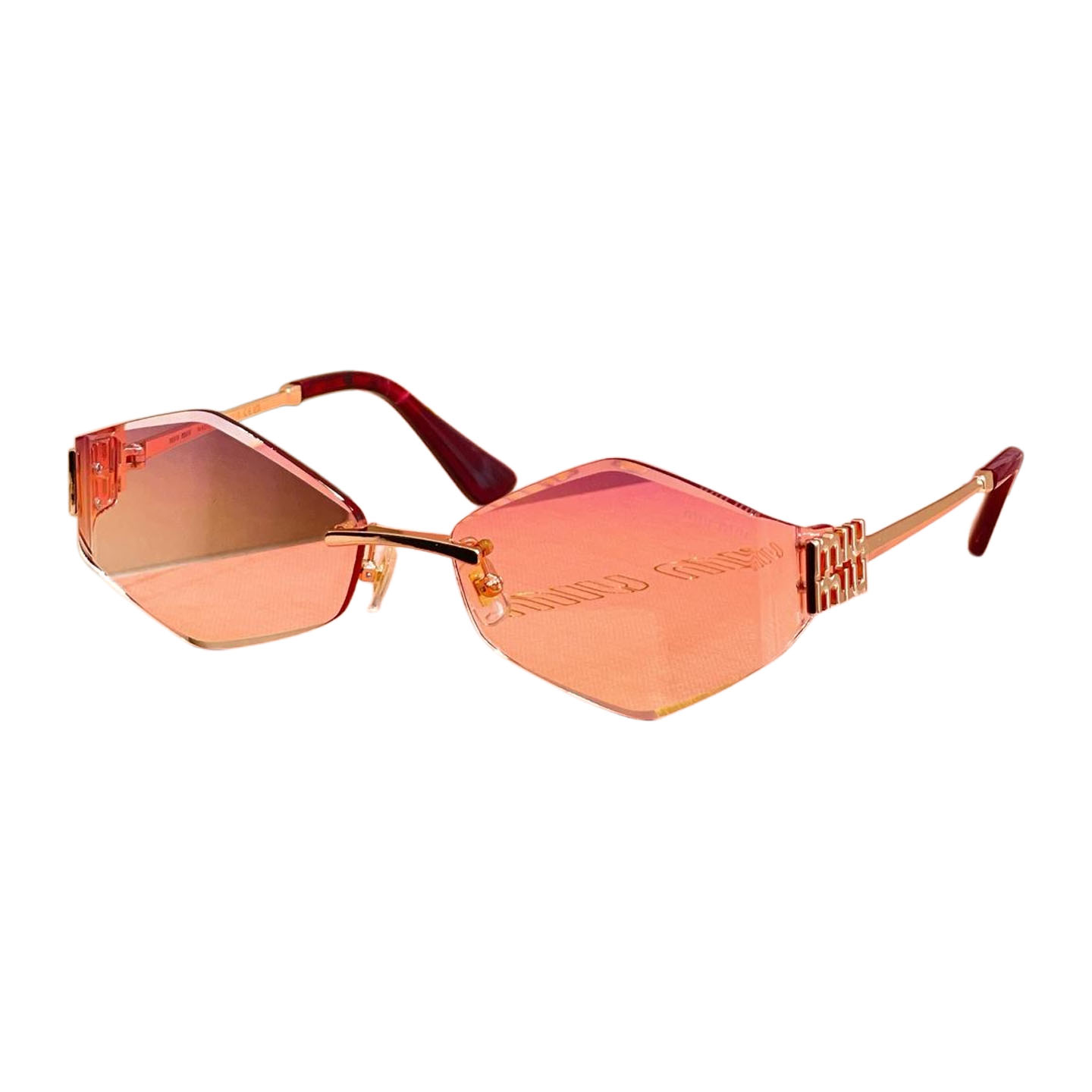 Miu Miu glasses red/purple/pink/brown/purple orange color Size 61口17-128 - 图片 3
