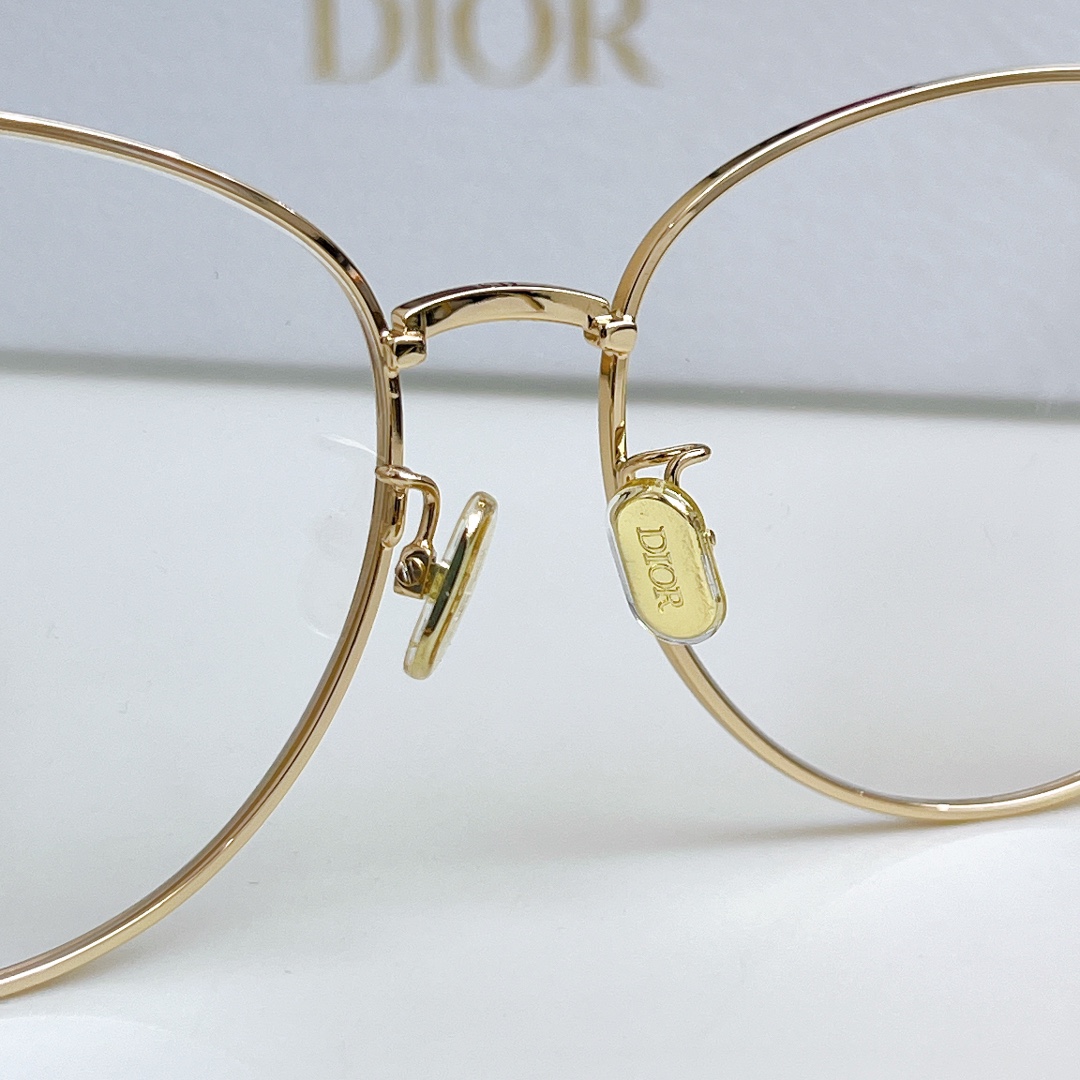 DIOR round frame glasses gold/silver color Size 54口18-145 - 图片 6
