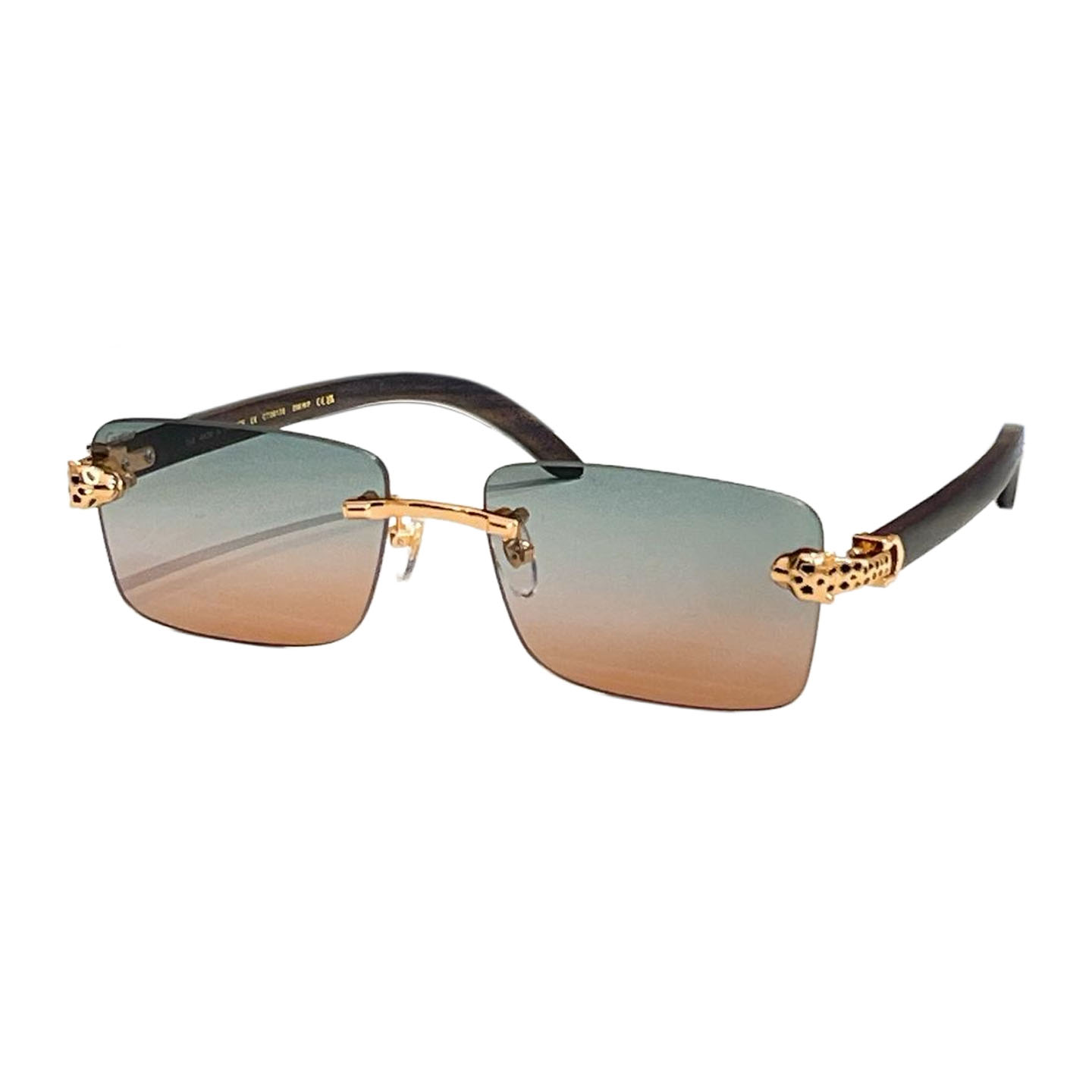Cartier square frame glasses brown/green orange/red/eggplant/blue/apricot color Size 58口17-143 - 图片 2