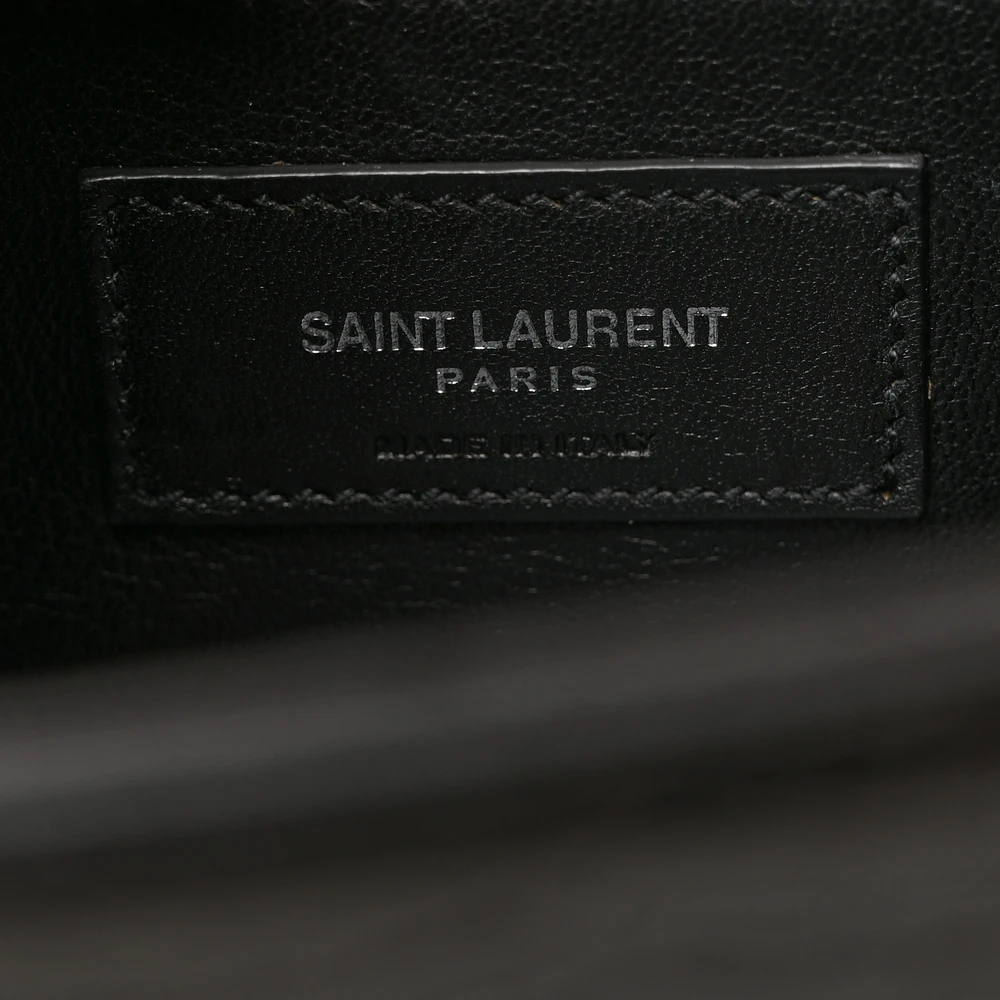 Saint Laurent Medium Kate Tassel Satchel Storm Embossed Classic Monogram Calfskin & Crocodile Leather Silver Hardware - 图片 2