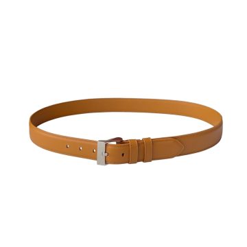 Bottega Veneta Men's Square Buckle Belt In Peru/Blue/Black Smooth Calfskin With Silver/Gold Hardware 35mm