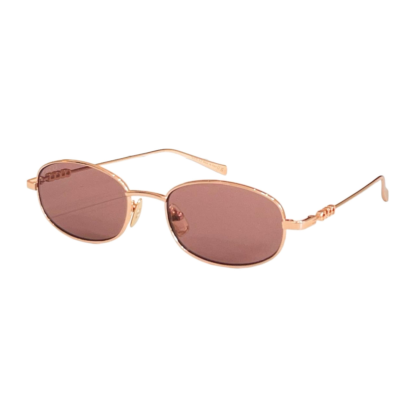 Gucci Oval glasses rose gold with guccissima/silver/gold/rose gold/pink rose gold/green silver/black gold/red silver color Size 52口18-145 - 图片 10