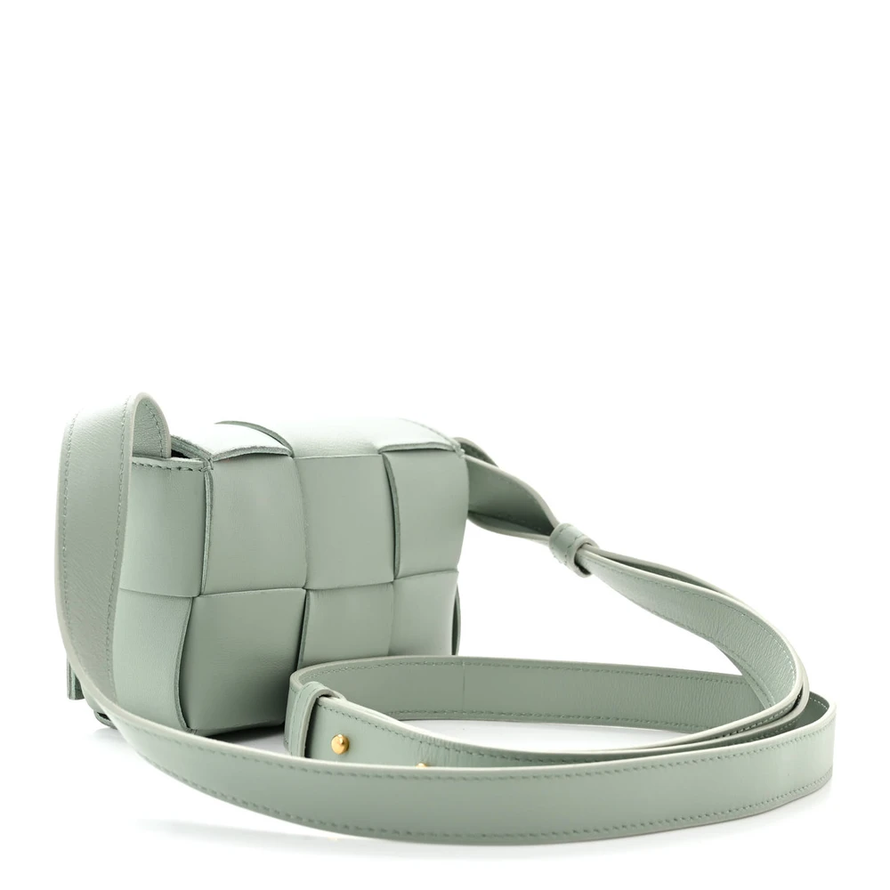 Bottega Veneta Extra Mini Maxi Intrecciato Cassette Crossbody Bag New Sauge Lambskin Leather - 图片 3