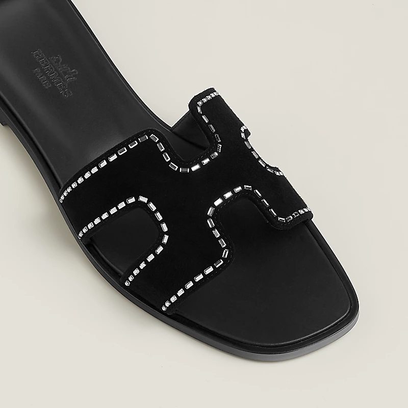 HERMES Oran Black Slippers - 图片 4
