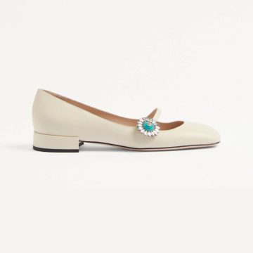 VALENTINO Sheepskin Mary Jane Ballet Flats (heel 2 cm high)