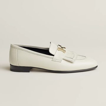 HERMES Royal White Loafers