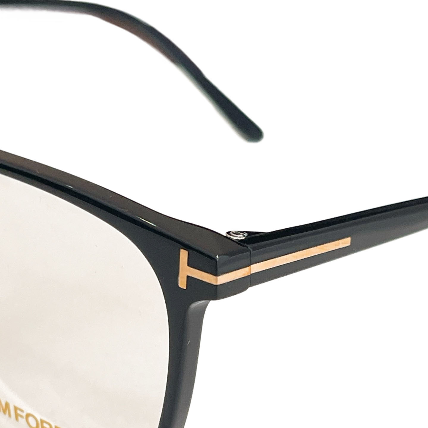 Tom Ford square frame glasses black gold/leopard/tawny/grey/blue/green color transparent lens Size 57口19-145 - 图片 2