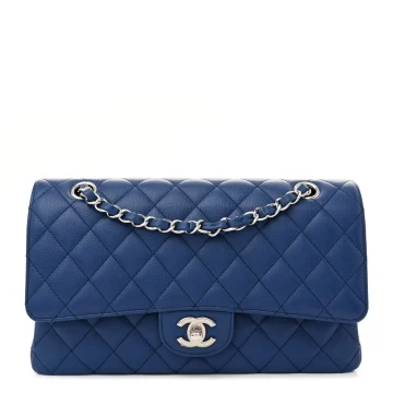 Grade Designer Handbags | Blue Quilted Chanel Flap