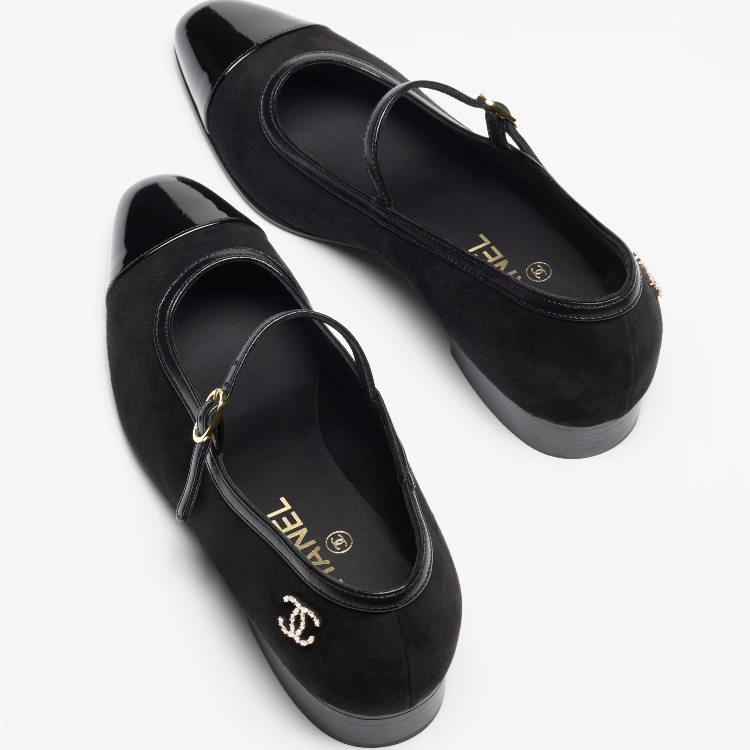 Chanel suede, varnished calfskin Black Mary Jane Shoes - 图片 2