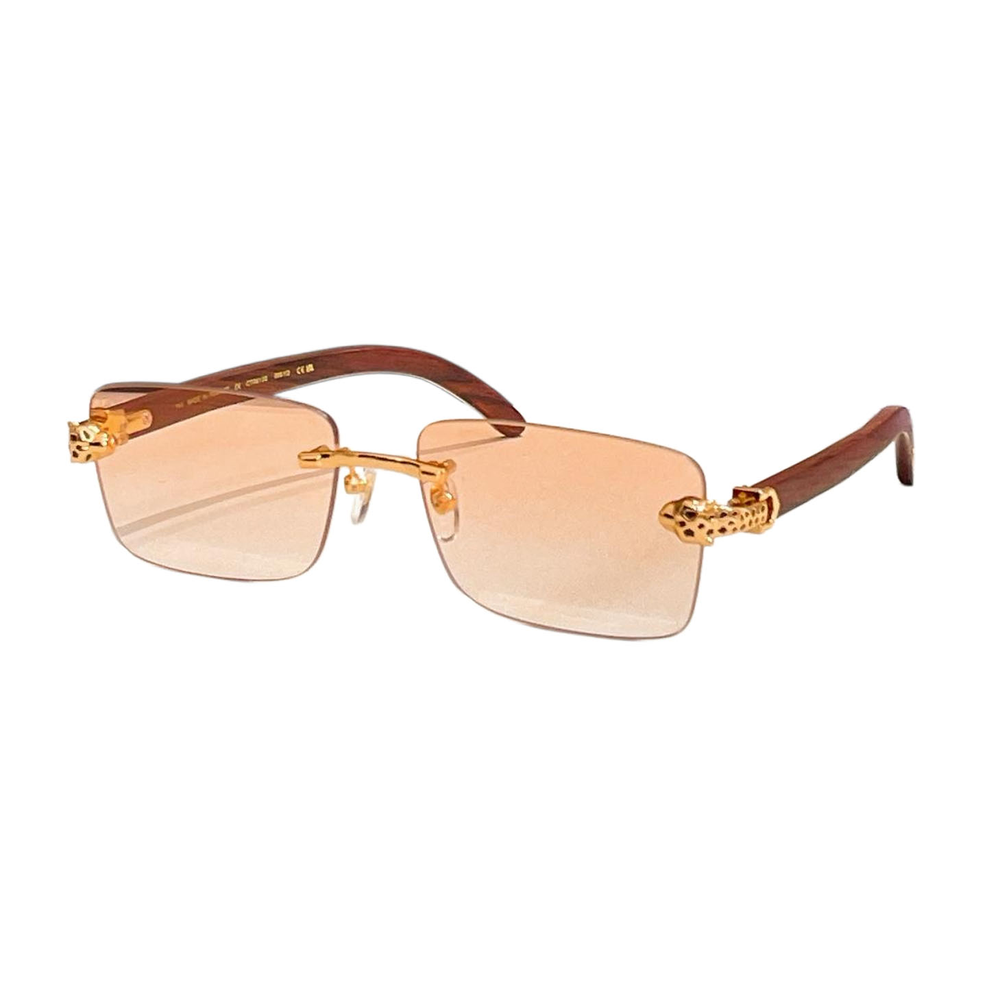 Cartier square frame glasses brown/green orange/red/eggplant/blue/apricot color Size 58口17-143 - 图片 6