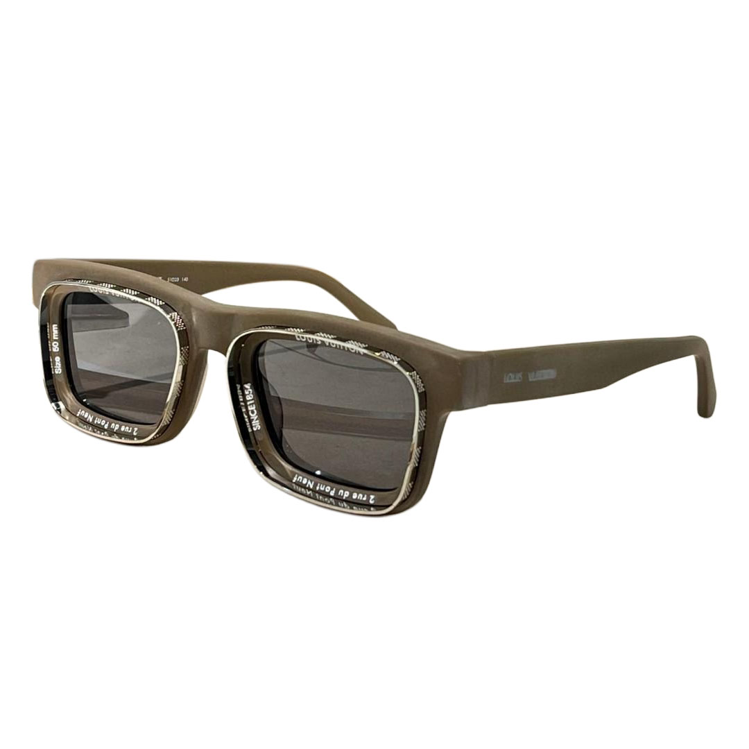 Louis Vuitton square frame glasses yellow/red/blue/green/jasmine/chamoisee/black/camouflage/leopard color Size 50-24 145 - 图片 6