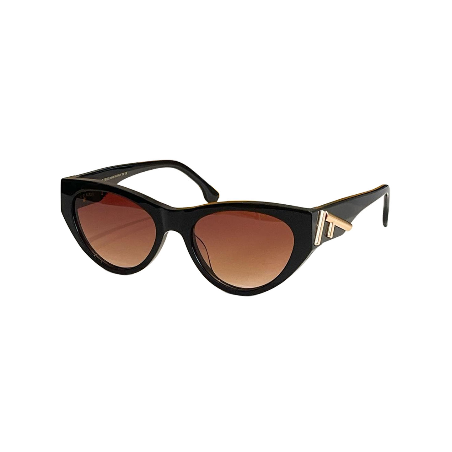 Fendi Cat Eye glasses silver/gold/black silver/black gold/leopard/brown leopard/rust/eggplant color Size 55口19-140 - 图片 7
