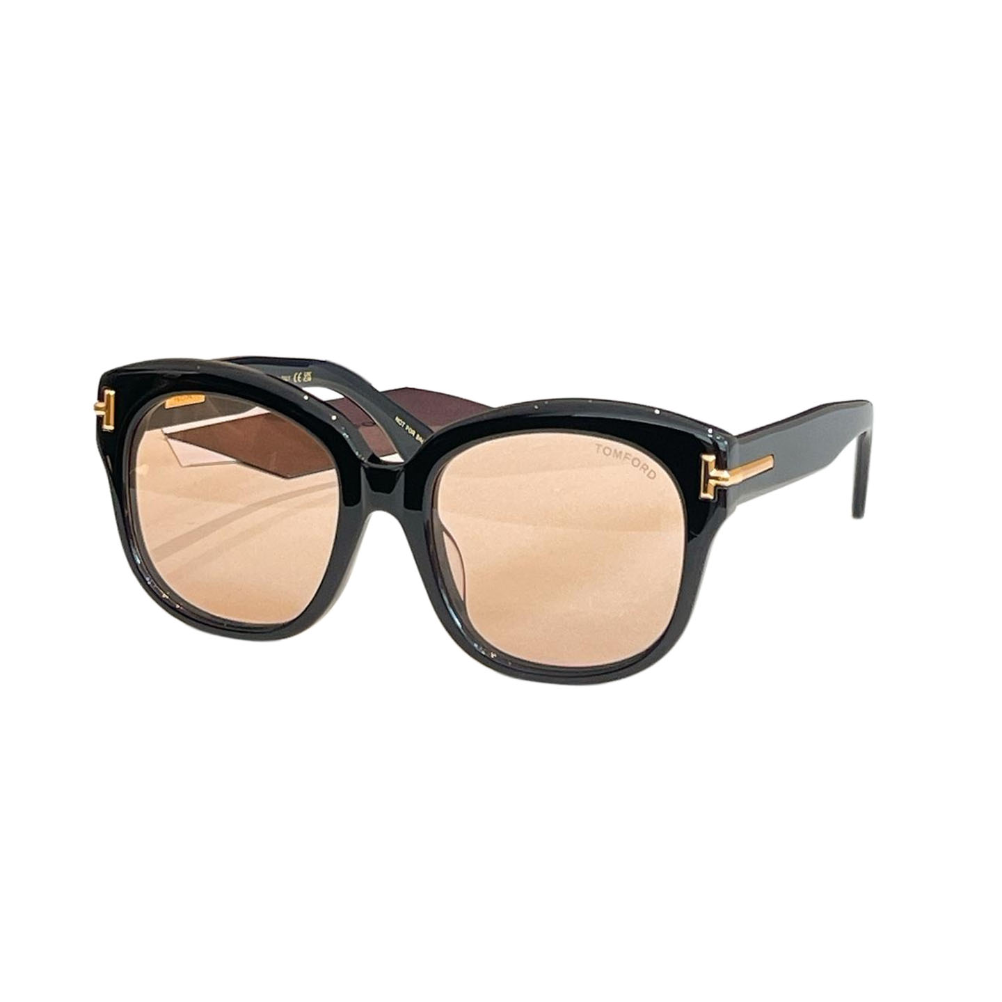 Tom Ford Butterfly glasses black gold/eggplant/apricot/black white/brown leopard/leopard apricot color Size 55口20-140 - 图片 4