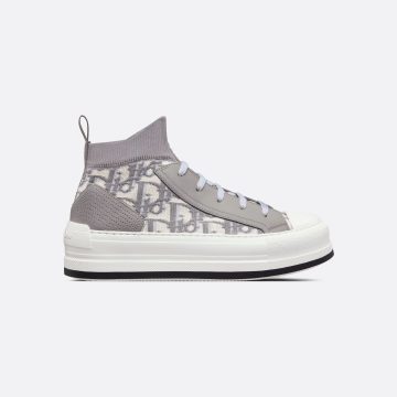 Dior Grey print thick bottom high bang  sneakers
