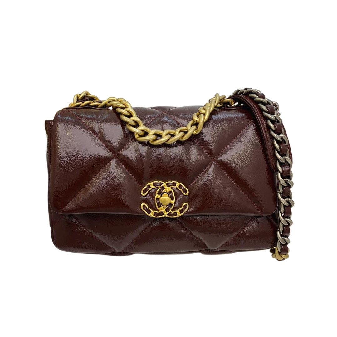 Chanel 19 Bag Light Blue Denim / Dark Blue Denim / Wine Red / Deep Red / Pink / Green / Apricot color 26cm Crossbody Bags - 图片 10