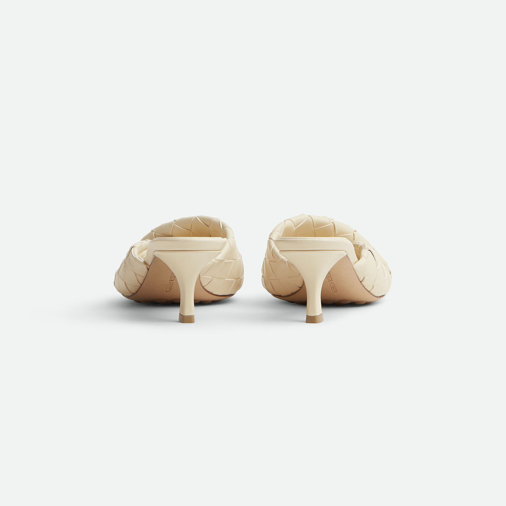 Bottega Veneta Blink Mule In Ivory Intrecciato Leather Kitten Heel Mule (Heel Height 4.5cm) - 图片 3