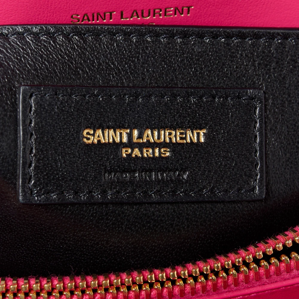 Saint Laurent Small Loulou Chain Satchel Fresh Fuchsia Y-Quilted Monogram Calfskin Leather Gold Hardware - 图片 2