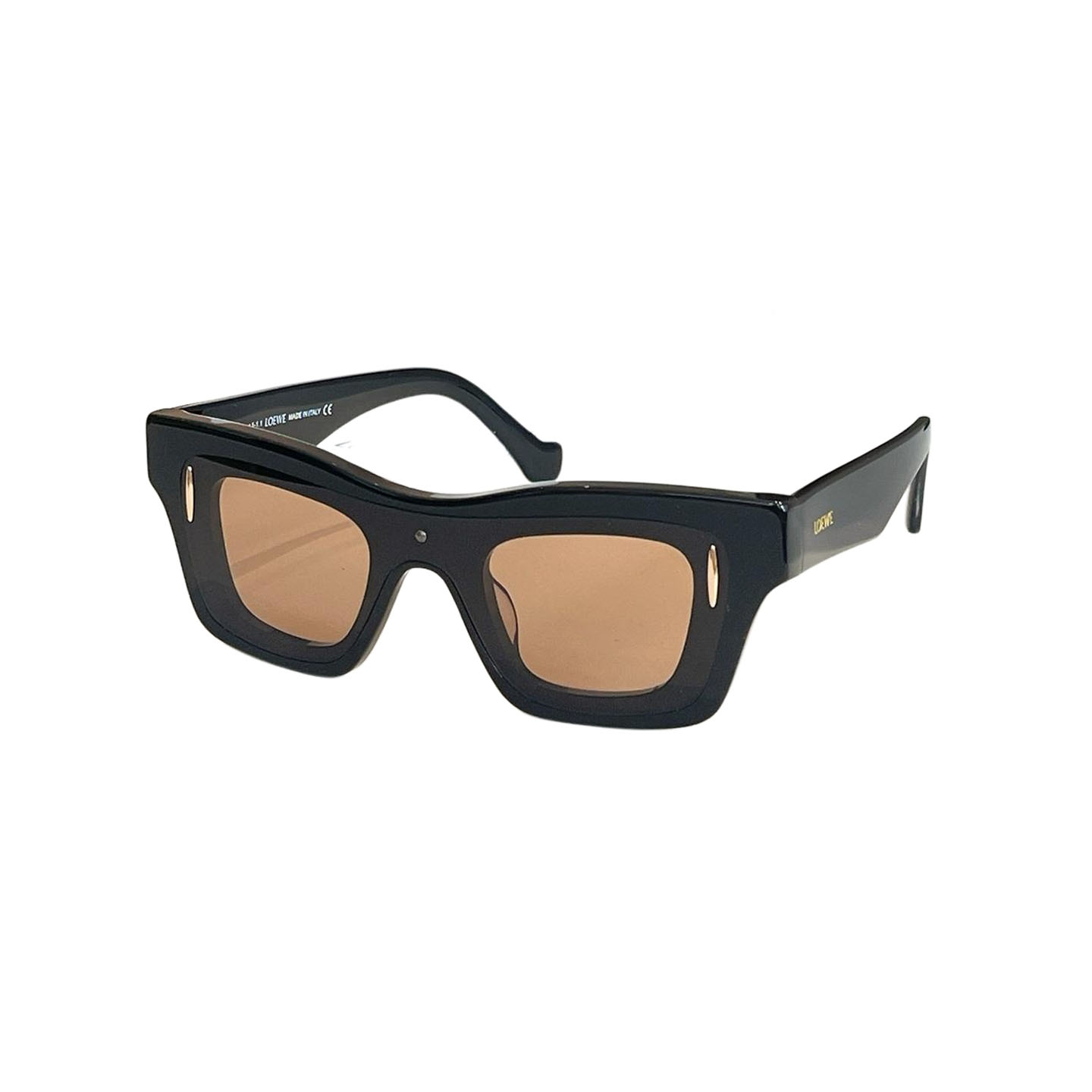 Loewe square frame glasses blue orange/black brown/black sepia/white/leopard brown/leopard green color Size 54口16-145 - 图片 2