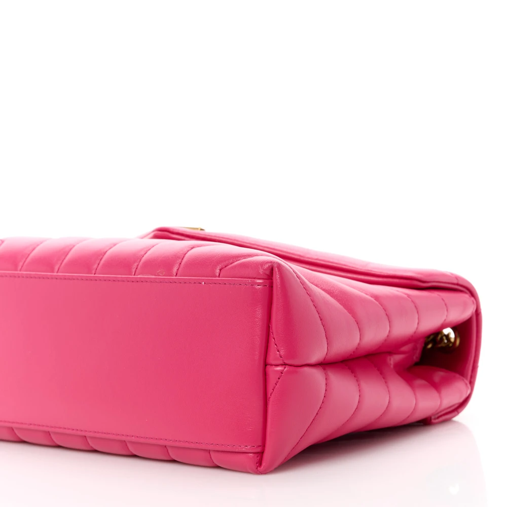 Saint Laurent Small Loulou Chain Satchel Fresh Fuchsia Y-Quilted Monogram Calfskin Leather Gold Hardware - 图片 5