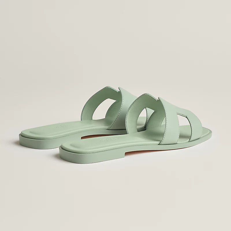 HERMES Oran Green Slippers - 图片 3