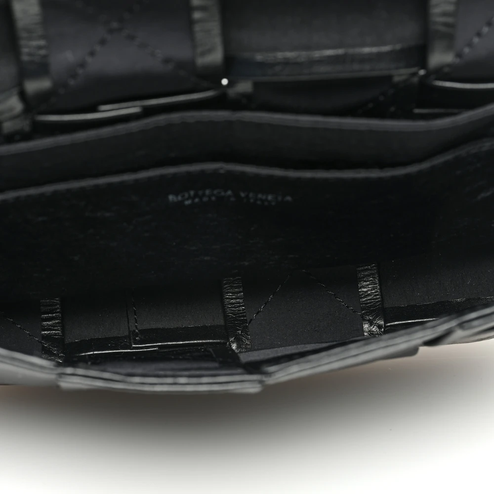 Bottega Veneta Small Intreccio Cassette Belt Bag Black Paper Calfskin Leather - 图片 7