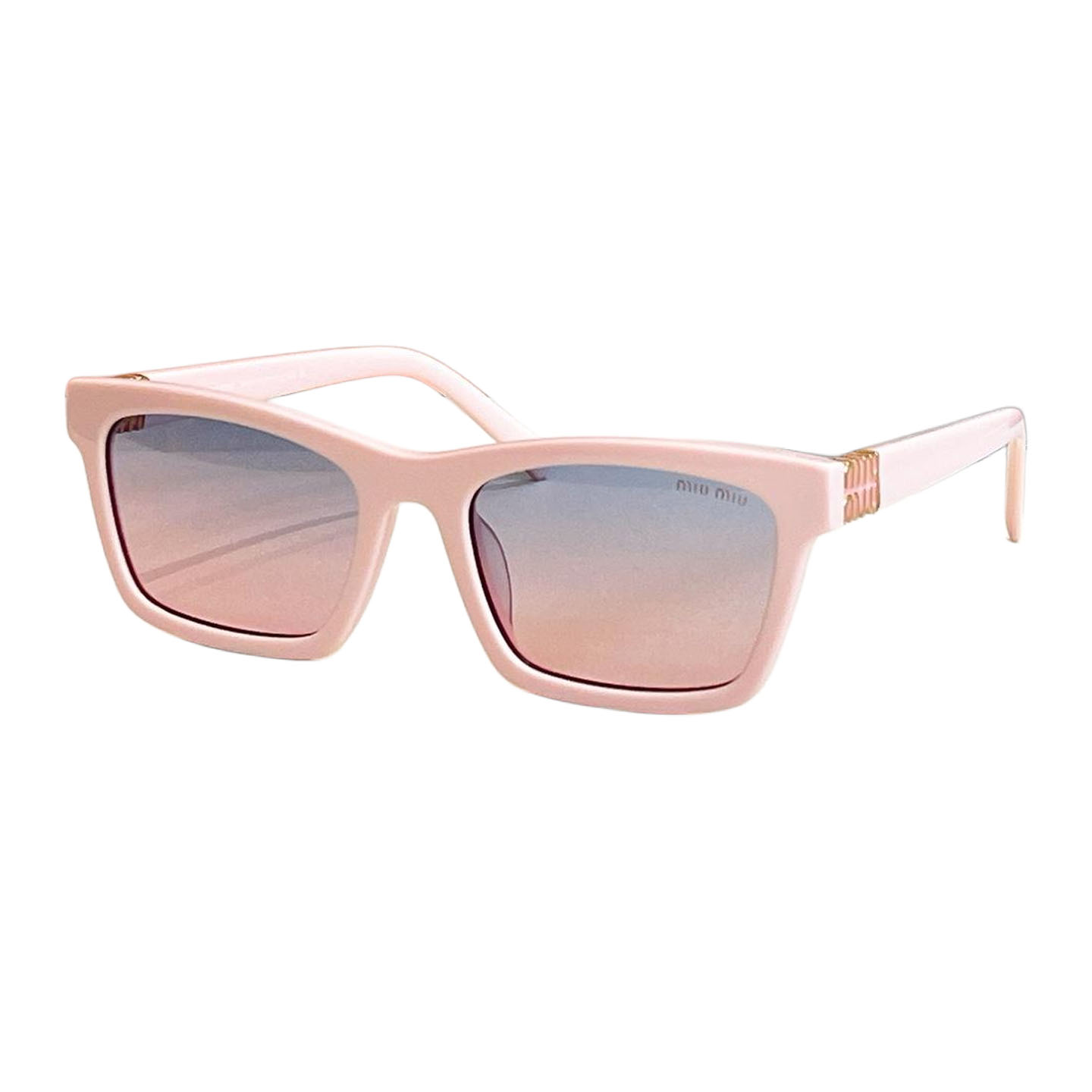 Miu Miu square frame glasses black/ivory/pink/green/leopard color Size 55口20-140 - 图片 5