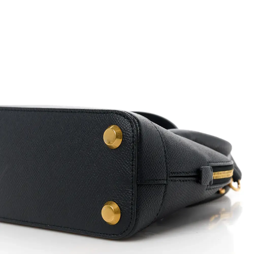 Balenciaga XXS Ville Top Handle Bag Black/White Signature Grained Calfskin Leather Gold Hardware - 图片 5