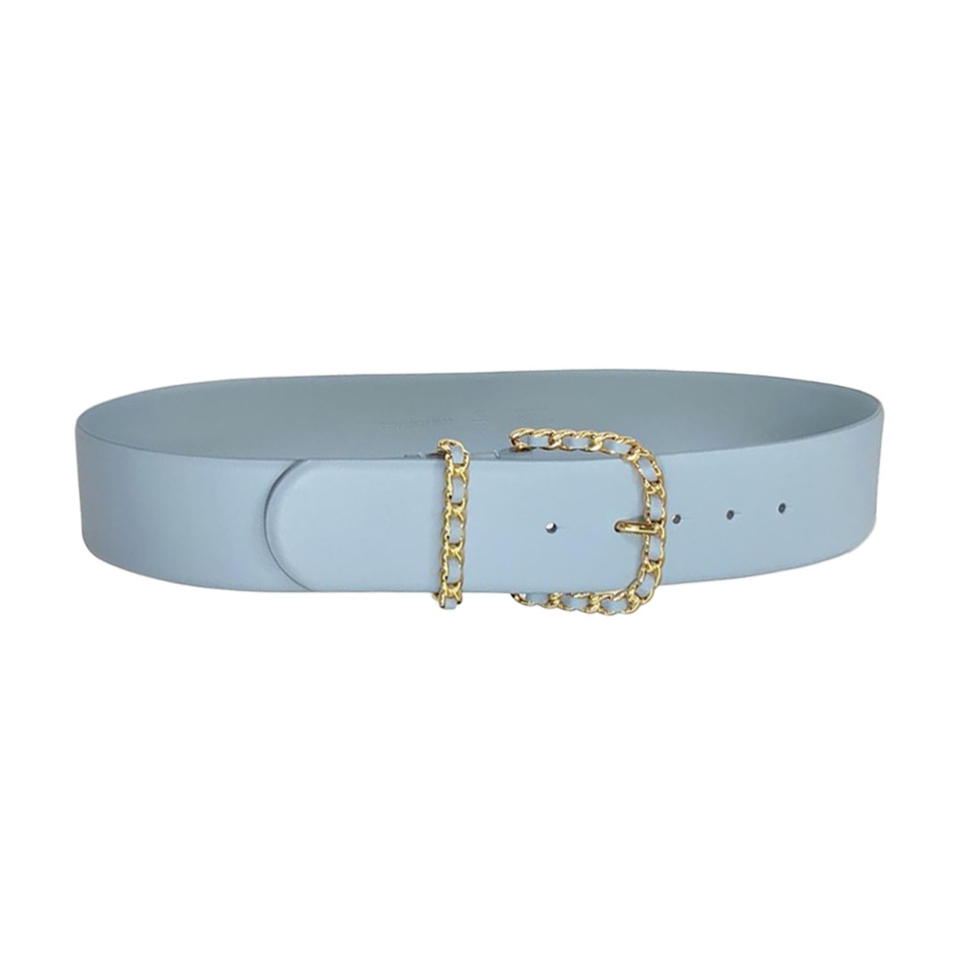 Chanel Chain Buckle Belt In Beige/Pink/Black/Blue Calfskin With Gold Hardware 50mm - 图片 7