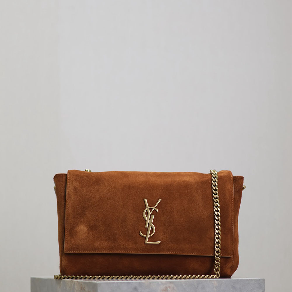 Saint Laurent Khaki Kate Reversible Chain Bag (Suede & Smooth Leather / Suede & Crocodile Pattern) Crossbody Bags - 图片 2
