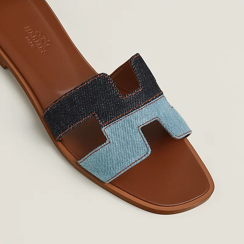 HERMES Oran blue Slippers - 图片 4