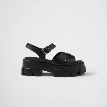 PRADA Black Monolith rubber sandals