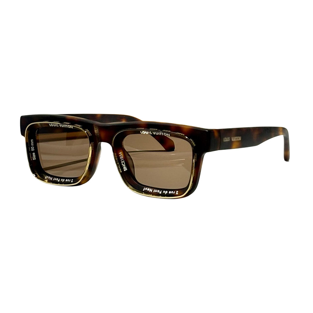 Louis Vuitton square frame glasses yellow/red/blue/green/jasmine/chamoisee/black/camouflage/leopard color Size 50-24 145 - 图片 9