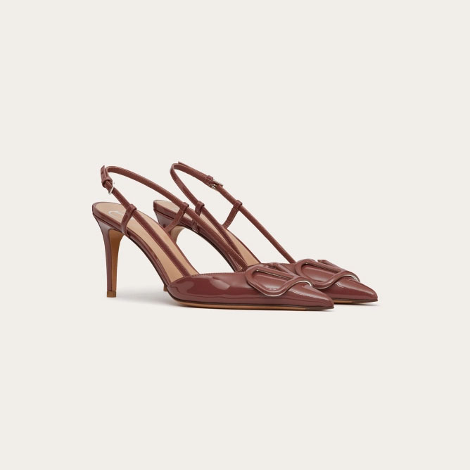 VALENTINO Lace-up heels with decorative patent leather - 图片 2