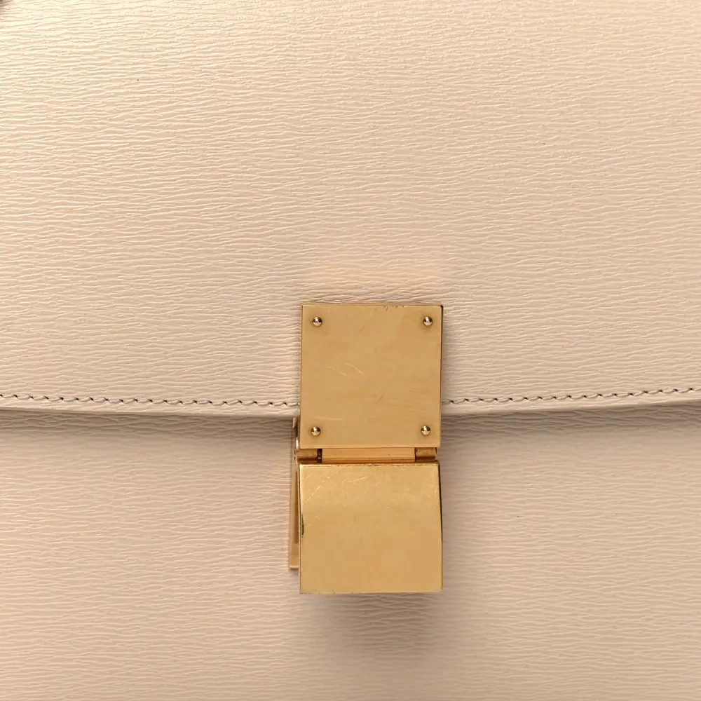Celine Medium Classic Box Flap Bag Powder Liege Calfskin Leather Gold Hardware - 图片 8