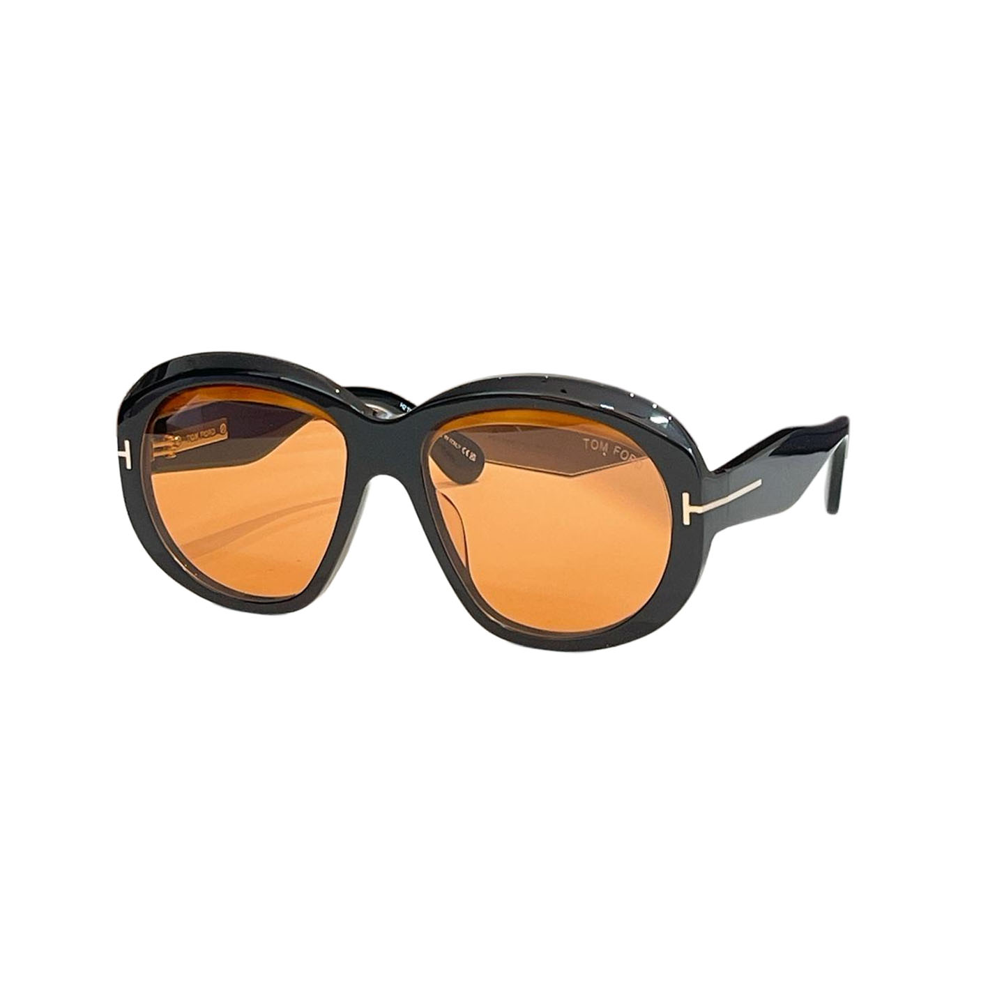 Tom Ford round frame glasses leopard brown/black/orange black/eggplant/leopard blue/yellow leopard/light pink black color Size 62口12-140 - 图片 3
