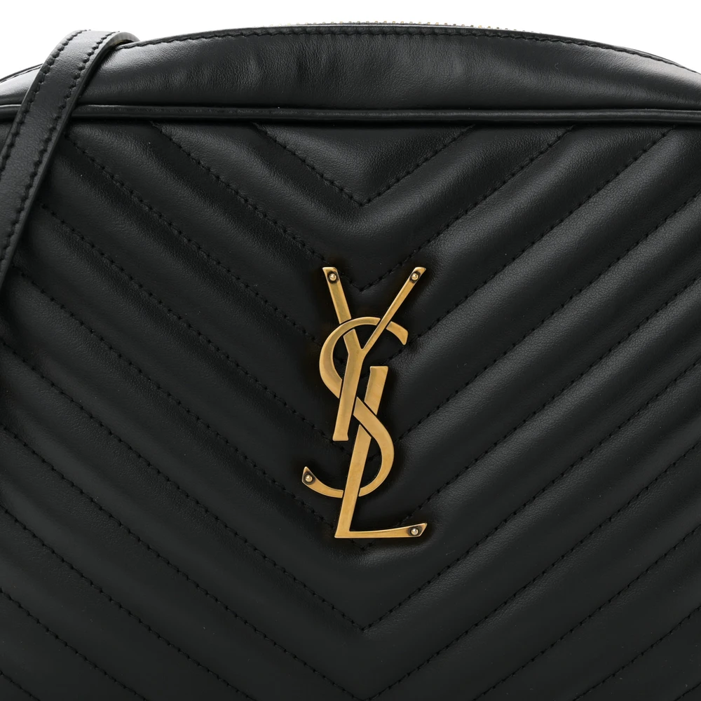 Saint Laurent Medium Lou Camera Bag Black Monogram Calfskin Matelasse Leather Gold Hardware - 图片 8