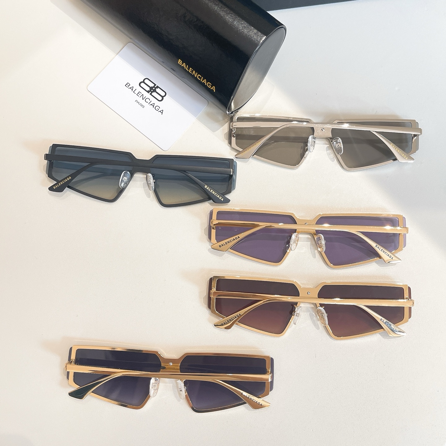 Balenciaga glasses eggplant/blue/purple/sliver/rust color Size 57口17-140 - 图片 8