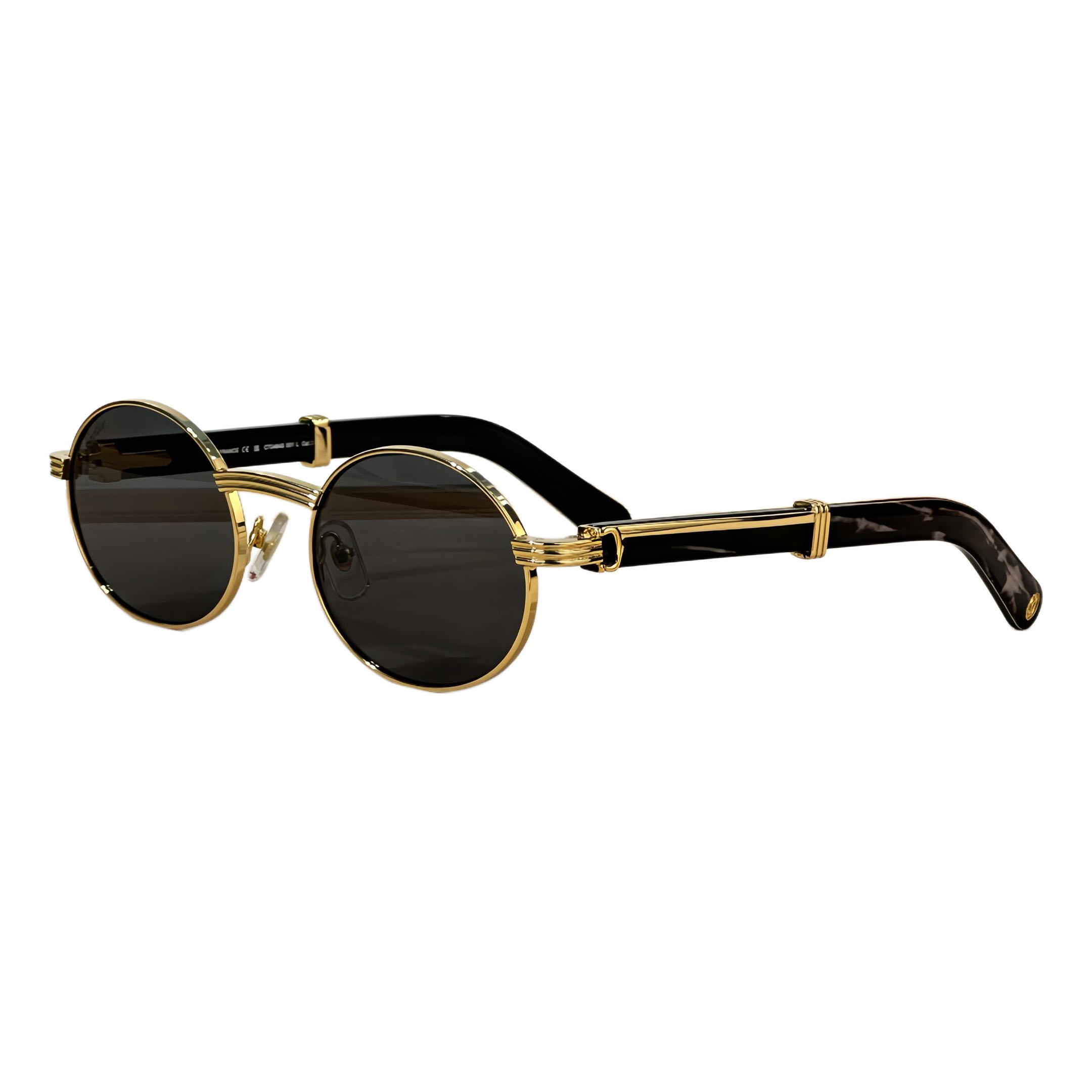Cartier Oval glasses black/grey silver/black gold/brown gold/blue/black camouflage/green color Size 55-22-145 - 图片 6