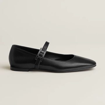 HERMES Jane Black Ballet  Shoes