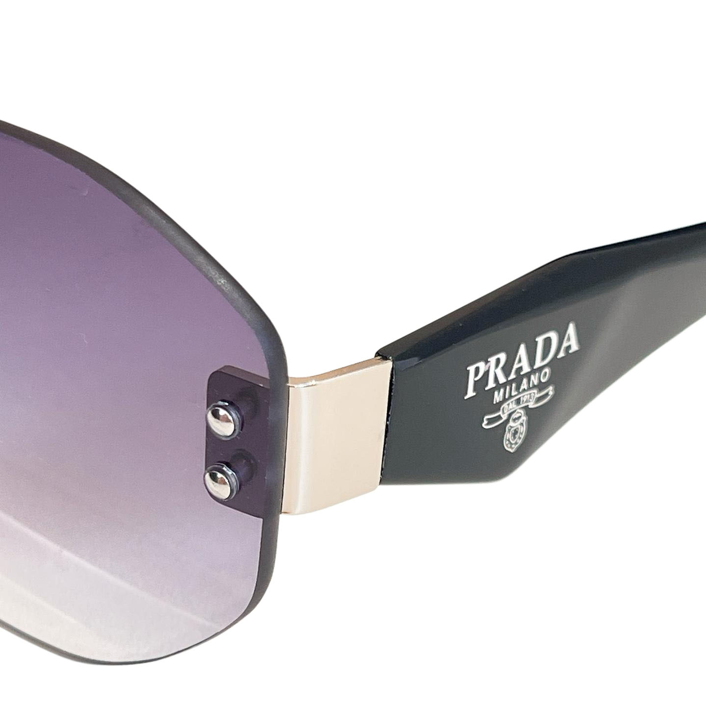 Prada round frame glasses purple/pink/brown/red/blue/black color Size 62口18-145 - 图片 2