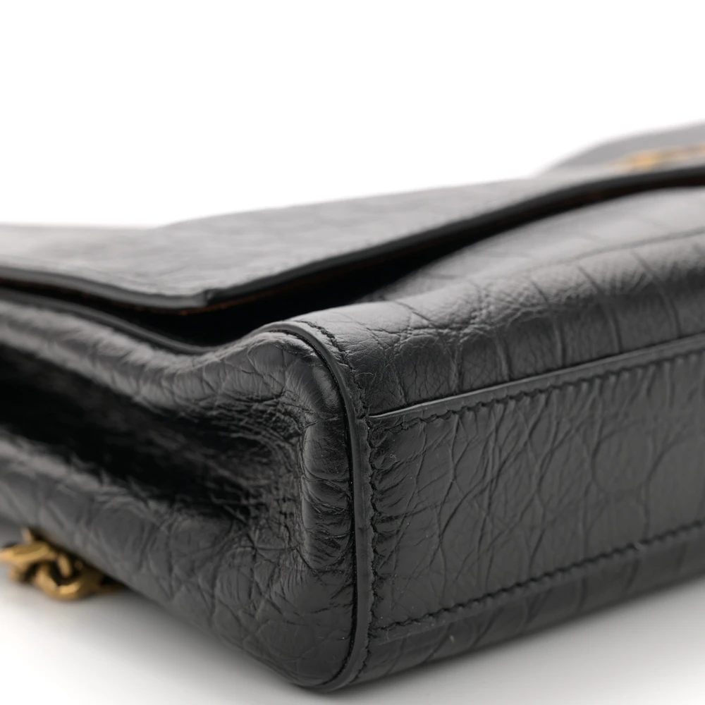 Saint Laurent Medium Kate Satchel Black Reversible Monogram Smooth Calfskin Leather & Suede Aged Gold Hardware - 图片 4