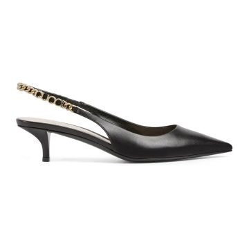 Gucci black pointed heels high heels shoes Rear lace up high heels