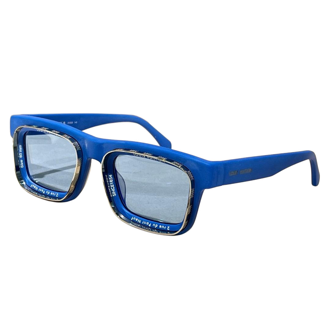 Louis Vuitton square frame glasses yellow/red/blue/green/jasmine/chamoisee/black/camouflage/leopard color Size 50-24 145 - 图片 3