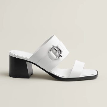 HERMES Kute Slippers High-heeled slippers white High Heels Sandal