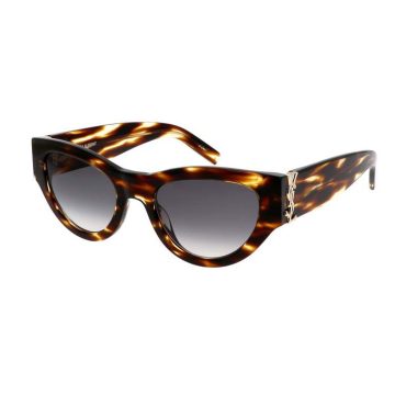 Saint Laurent Cat Eye glasses leopard/black gold/black silver color Size 53口20-145