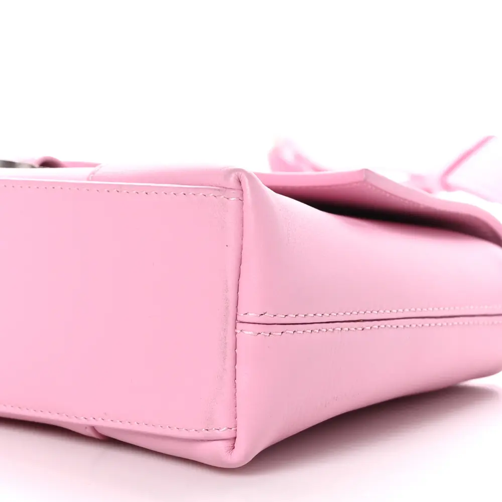Balenciaga XS Downtown Shoulder Bag Candy Pink Semi-Shiny Smooth Calfskin Leather Silver Hardware - 图片 4