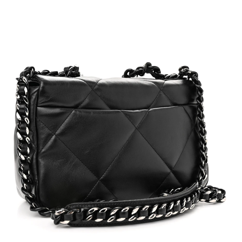 Chanel 19 Medium Flap Bag – Quilted Lambskin Silver Hardware - 图片 3