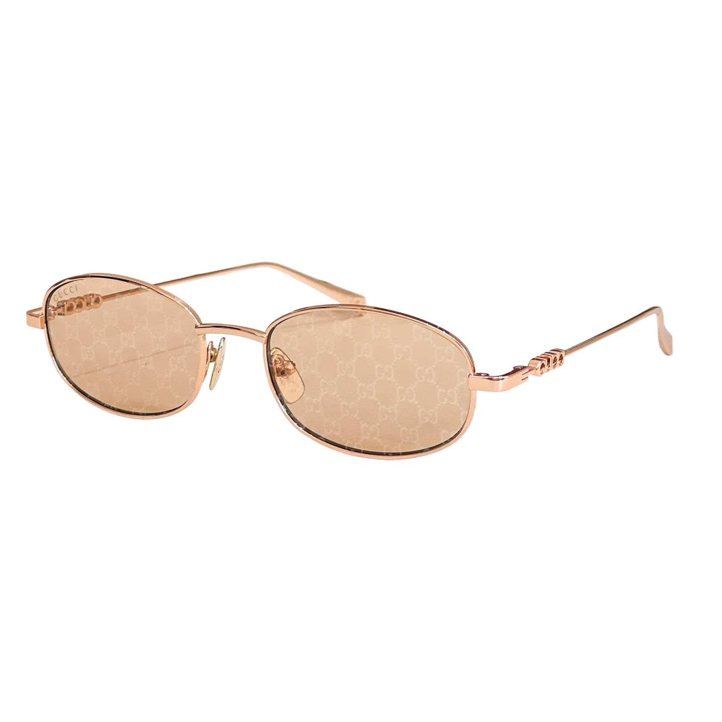 Gucci Oval glasses rose gold with guccissima/silver/gold/rose gold/pink rose gold/green silver/black gold/red silver color Size 52口18-145