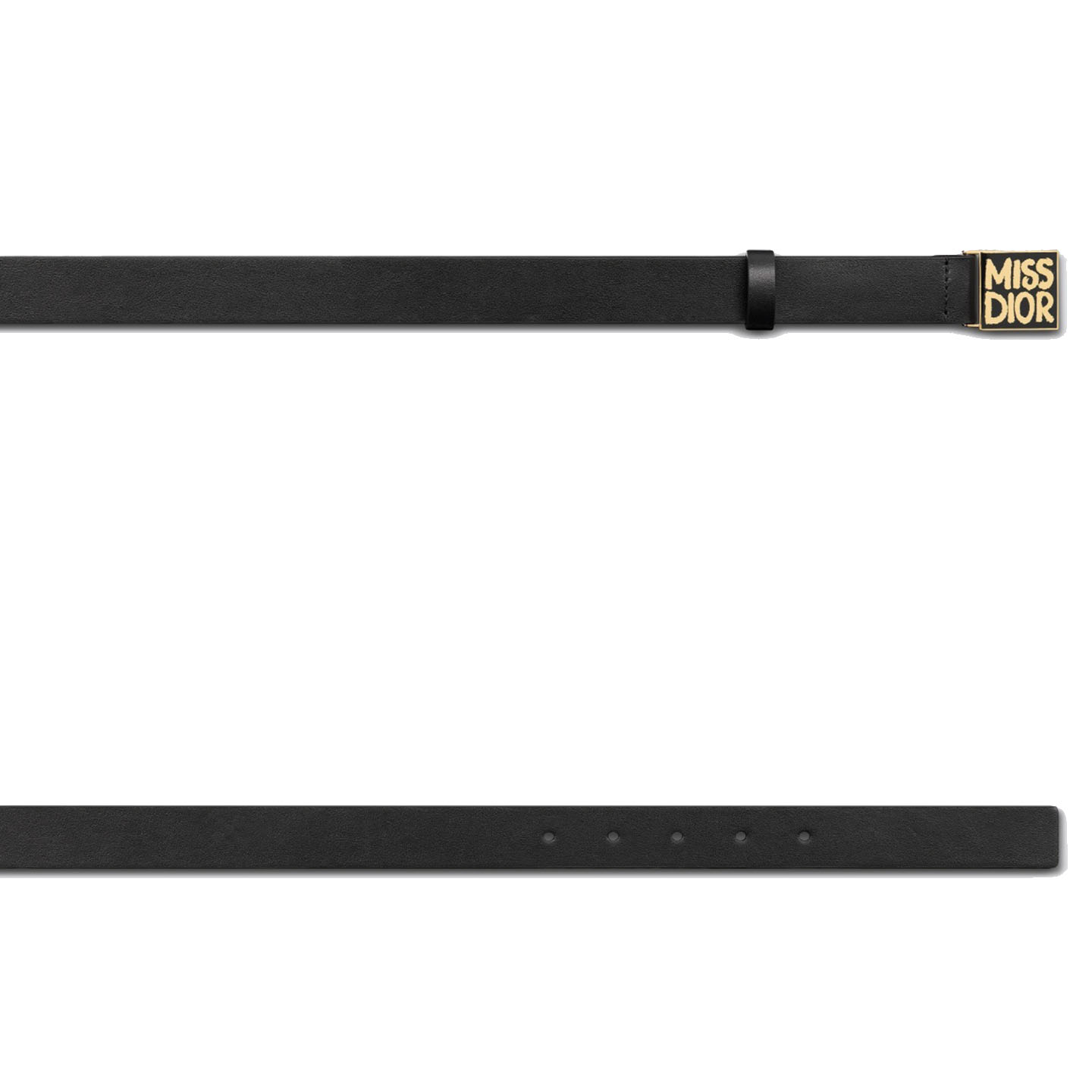 Dior Women' s Miss Dior Graffiti Buckle Belt In Black/Pink Calfskin With Gold Hardware 25mm - 图片 3