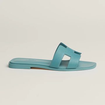 HERMES Oran Blue Slippers
